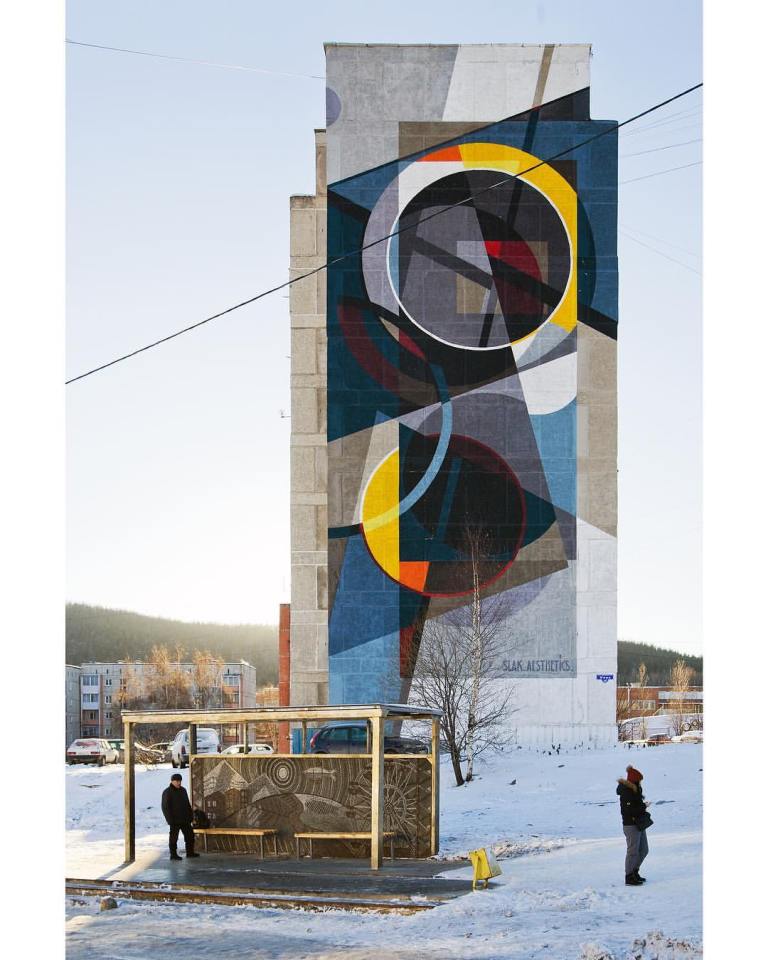 huge mural by russian urban art 