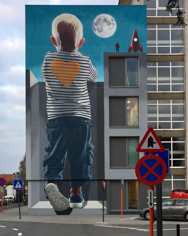 street art mural by Smates in Geel, Belgium
