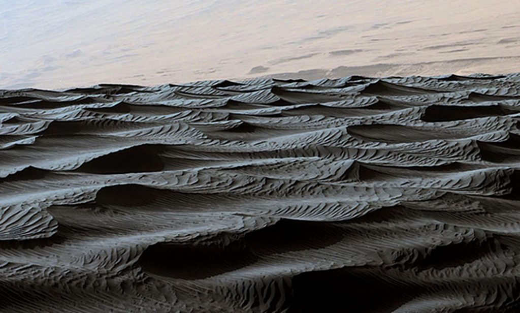 Ripples On Surface Of Martian Sand Dune